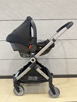 Poussette bébé écologique de haute qualité avec cadre en alliage d'aluminium, design pliable, pare-soleil anti-UV, caractéristiques de sécurité