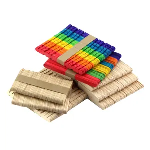 Hot Sales Wood Craft Sticks Color Matching Montessori Toys Color Cognition Building Blocks For Kids