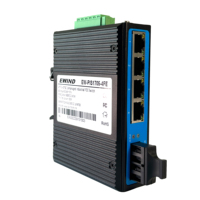 EWIND IP40 5 port 10/100M 48V jaringan Desktop industri PoE Fiber Switch untuk IP kamera CCTV dan AP nirkabel