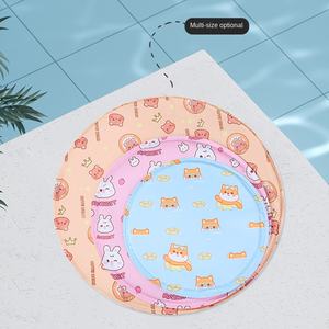 Sommer PVC Katze Hund Kühlbett Matte Multifunktion ales rundes <span class=keywords><strong>Gel</strong></span> Kissen mit solide bedruckten Cartoon Design Großhandel Haustier Matten & Pads - Product Image 3