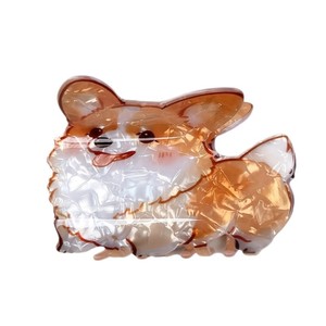 Pinzas para el <span class=keywords><strong>pelo</strong></span> con forma de animales adorables: Corgi, Pastor, Cachorro, Tiburón. Accesorios para el cabello con diseño de mascotas. - Product Image 6