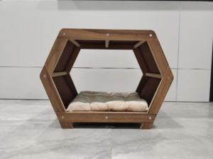 Kontrplak köpek evi fabrika toptan kedi ve köpek evleri kapalı çıkarılabilir mat pet ev ve yatak - Product Image 3