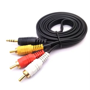 <span class=keywords><strong>3</strong></span>,5mm <span class=keywords><strong>Jack</strong></span> a <span class=keywords><strong>3</strong></span> <span class=keywords><strong>RCA</strong></span> macho Audio Video AV Cable AUX estéreo Cable 3RCA Cable convertidor estándar para altavoz TV Box CD REPRODUCTOR DE DVD 1,5 M - Product Image 2