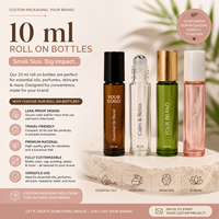 Flacon de parfum cylindrique en verre à double face personnalisé, flacon à bille de 10 ml, récipient pour huiles essentielles