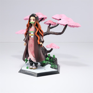 Figura de Anime Demon Slayer, Zenitsu, Nezuko, <span class=keywords><strong>Tanjiro</strong></span>, Shinobu Kocho en Pose de Pie, Escena de Sakura y Cerezo, Figura de Acción de Demon Slayer - Product Image 5