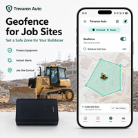 Traceur GPS magnétique Trevaron Auto 5200mAh pour bulldozer et engins lourds, suivi en temps réel via application, dispositif d'alerte de mouvement avec géolocalisation