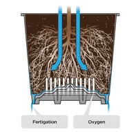 Pot de 5 gal en plastique carré en vrac 25L 30L 40L avec pot de collecte de drainage seau à jambes longues pour pot de myrtille