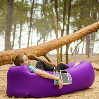 Canapé-lit gonflable d'extérieur direct, gonflage rapide, pliable, sac de couchage de camping, lit de plage, chaise longue gonflable