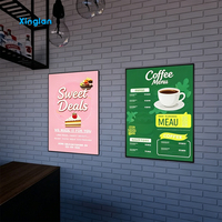 Boîte à lumière publicitaire : Affiches lumineuses ultra-minces rétroéclairées par LED, idéales pour les menus à la carte et les affiches de menu