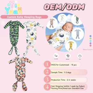 Sac de couchage pour bébé nouveau-né à manches longues YiwuYiyuan, imprimé floral, poche pour les pieds réglable, sac d'emmaillotage pour nourrisson 0-3 mois - Product Image 1