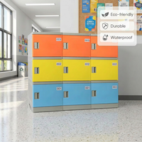 Casiers scolaires modernes et colorés en ABS imperméables pour étudiants - Armoires de rangement portables écologiques pour une utilisation en classe et dans les couloirs