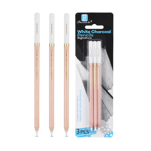 Panwenbo 3 unids/<span class=keywords><strong>set</strong></span> lápices de dibujo de carbón blanco Juego de lápices de grafito de colores para bocetos artísticos y pintura - Product Image 1