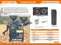 Machine à moudre le riz et le maïs multifonctionnelle avec système de broyage des sonnets, 250-300 kg/h pour le traitement des céréales