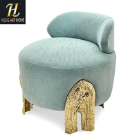 Best-seller Fauteuil de salon de style moderne crème en velours nordique conçu à la main Chaise de villa en cuivre pur Caractéristiques douces