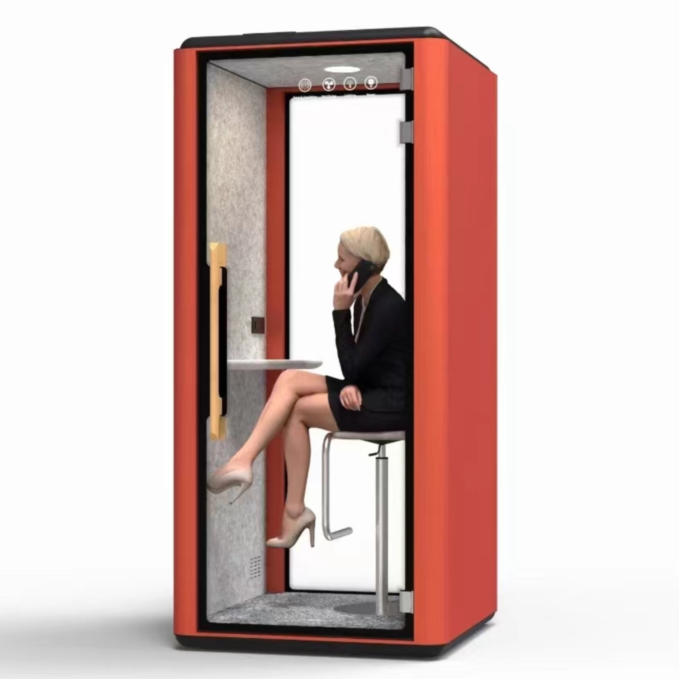 Naranja afrutada y gris plata