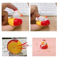 24 pièces en caoutchouc flottant boîte aveugle de canard dessin animé de Noël vinyle jaune canard nouveau coffret cadeau ensemble de jouets de Noël calendrier de l'avent