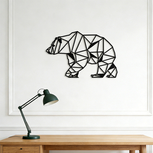 Décoration <span class=keywords><strong>murale</strong></span> en métal, ours Art Déco moderne, art mural suspendu pour l'intérieur et l'extérieur, décoration pour la maison pendant le Ramadan - Product Image 3