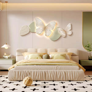 Farfalla sofà francese sfondo <span class=keywords><strong>dipinti</strong></span> murali <span class=keywords><strong>di</strong></span> design <span class=keywords><strong>di</strong></span> arte della parete decorazione per la casa arte della parete ha condotto la pittura della luce - Product Image 4