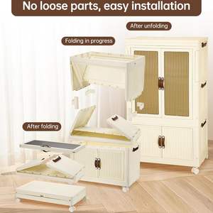 Contenedor de Almacenamiento Plegable Rectangular Industrial de PP Personalizado, Armario, Organizador de Ropa y Juguetes, con Tapas y Puertas, Capacidad Superior a 35L, Resistente - Product Image 3