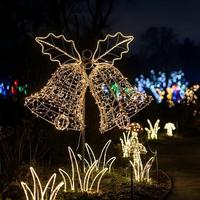 Grande décoration interactive de lanternes pour parc d'attractions, pour Noël, utilisation intérieure/extérieure, spectacle de lumière pour parc à thème