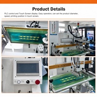 Machine d'impression sérigraphique semi-automatique pour bouteilles, tubes et seaux, table de travail réglable en hauteur, dispositif personnalisé, OEM, PLC, CE