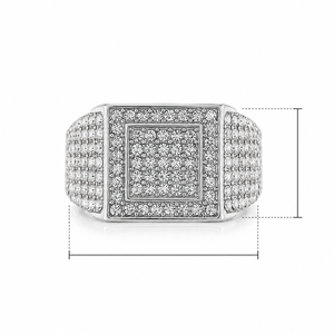 Anello Quadrato per Uomo e Donna, Stile Geometrico, Accessorio da Dito per Uso Quotidiano - Product Image 5