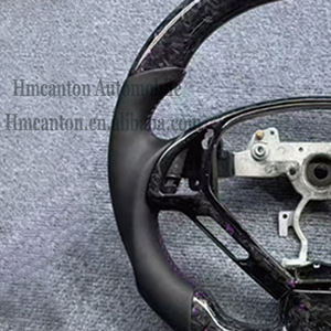 The Most Popular Smooth Leather Forged Carbon Fiber purple Top Stripe Steering <b>Wheel</b> for Infiniti G27 G37 Car Steering <b>Wheel</b> - Product Image 5