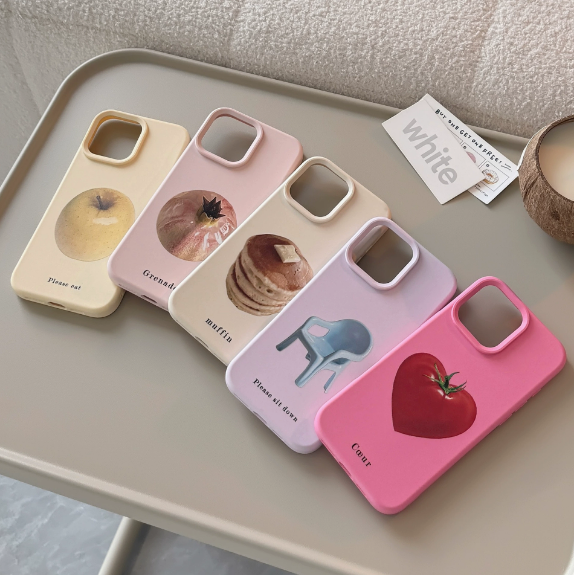 Ins Fruit Art Printed Personalized Soft Silicone Phone Case for All iPhone Series