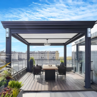 Pergola en métal robuste, pergola en aluminium avec toit métallique pour jardin et terrasse résistants aux intempéries