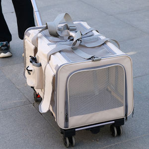 2025 कारखाने थोक लक्जरी डिजाइनर पालतू कुत्ते बिल्ली बैग व्हील पर यात्रा - Product Image 6
