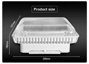 Lámpara LED de Alta Potencia IP65 a Prueba de Agua de 100-200W para Gasolineras, Almacenes y Paisajismo, Marca de Larga Duración (50000 Horas), 5 Años de Garantía - Product Image 3