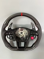 Volant LED pour AUDI RS3 RS4 RS5 SQ5 SQ7 B9, volant de course modifié en fibre de carbone avec LED