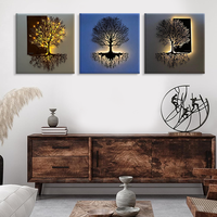 Simple plante dorée photo Art esthétique impression toile peinture 3 pièces toile décor à la maison pour salon usine impression HD
