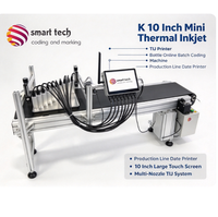 Imprimante à jet d'encre thermique TIJ miniature de 10 pouces, machine de codage en ligne par lots et par date pour la ligne de production de bouteilles