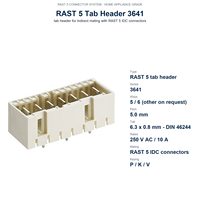 Connecteur pour appareils électroménagers RAST 5, 2-12 voies, pas de 5,0 mm, connecteur de carte de circuit imprimé (PCB), DIN EN 60352-4, IDC, 250 V CA, 10 A