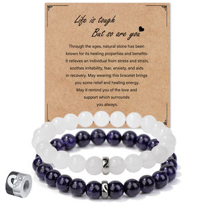 2 יח'\סט אופנתי ססגוניות מתכת חרוז יוגה ידידות נירוסטה לאוהבי עבור מגנט מרחק - Product Image 4