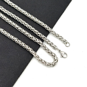 Cadena de Acero Inoxidable con Diseño de Keel de 3mm, 4mm, 5mm, Patrón Meander, Collar Unisex, Joyería, Regalo, Cadena para Suéter - Product Image 1