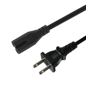 YHYadapter 5 pies EE. UU. 2 pines Cable de alimentación plano de 18AWG NEMA 1-15P a IEC320 C7 EE. UU. Enchufe Cable de alimentación EE. UU. 2 enchufe Cable de alimentación - Product Image 2