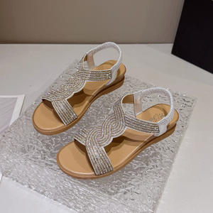 Sandalias de verano de una sola tira de seda satinada, sandalias de tacón alto estilo europeo, elegantes y modernas sandalias de tacón grueso para mujer - Product Image 5