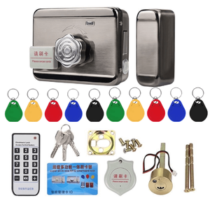 Smart <strong>Keyless</strong> <strong>Entry</strong> RFID Door <strong>Lock</strong> Electric Wood Iron <strong>Gates</strong> Polished Aluminum Alloy Finish Battery Operated Intelligent RIM <strong>Lock</strong> - Product Image 6