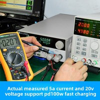 PD Schnellladekabel 100W Dual-Head Typ-C zu Typ-C Aluminiumlegierung Geflochtene Netzummantelung 20G Datenübertragung 5A Ladekabel mit Display