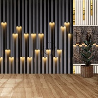 Décoration murale pour salon, panneaux en bois, panneau mural éclairé, papier peint 3D