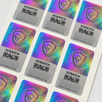 Autocollant de sécurité holographique personnalisé avec logo de marque, code QR, étiquette anti-contrefaçon avec code alphanumérique unique pour la protection de la marque