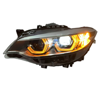 Horrse Auto-Ersatzteile V3 für BMW 2er F22 Scheinwerfer-Upgrade Dreifarbig Gelb Weiß Bernstein Neues Design LED-Frontlicht Silber