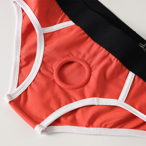 Ropa interior de punto sexy para <span class=keywords><strong>hombres</strong></span> con inserciones vibratorias Estampado de anillo de silicona sin quitarse para homosexuales - Product Image 3