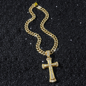 2026 Popular Simple Design Hiphop Style Gold Silver Plated Alloy Pendant <b>Cross</b> Necklace Exquisite Mens Necklaces Fashion Jewelry - Product Image 2