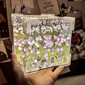 โคมไฟตั้งโต๊ะกระจกดอกทิวลิปแบบทำมือโคมไฟประดับสวนงานฝีมือสำหรับตกแต่งห้องนอนของขวัญวันเกิด - Product Image 5