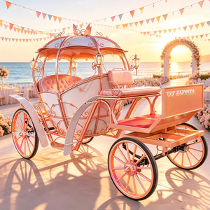 Carroza de Caballos de Lujo Estilo Cenicienta para Exhibición Comercial en Parques Temáticos y Fotografía - Product Image 1