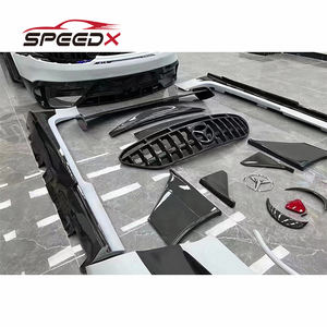 Pour <span class=keywords><strong>Mercedes</strong></span> Benz AMG GT <span class=keywords><strong>GTS</strong></span> mise à niveau série noire Kit de carrosserie en carbone pare-chocs avant arrière jupe latérale garde-boue becquet capot - Product Image 6