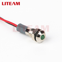 6mm Metall-LED-Signalleuchte Explosionsgeschützt IP65 Wasserdicht DC 3-6V 12-24V Ausrüstung RGB LED-Anzeigeleuchte Mit 15cm Kabelanschlüssen